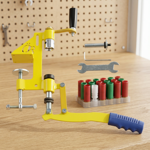 12 Gauge Steel Vertical Shot Shell Reloading Crimp Tool with High Magnification 6x-Classic Design - Product Image 2