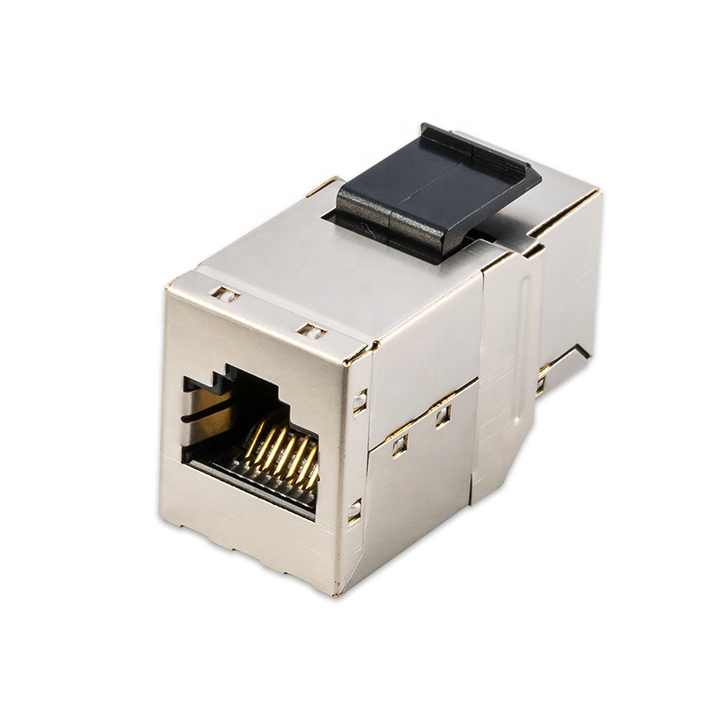 RJ45 Cat6A Keystone Female Adapter Network Lan Cable Extension Pass ...
