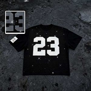 Camiseta Unisex de Algodón 100% de 260 Gsm con Hombros Caídos, Estilo Oversize Boxy, con Letras de Pedrería, de Fabricación Personalizada - ¡Gran Venta! - Product Image 2