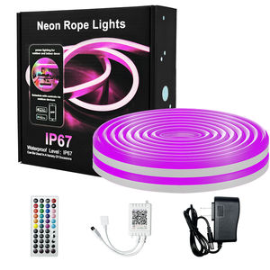 Tira de Luces LED Inteligente Flexible con Control por Aplicación/Control Remoto, 24V 5M, Cambio de Color RGB, Cinta de Neón para Decoración de Habitaciones, Dormitorios y Cocinas - Product Image 1