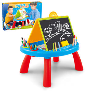 教育玩具子供折りたたみ可能学習描画テーブルセットDIY両面ドライ消去絵画玩具 - Product Image 4