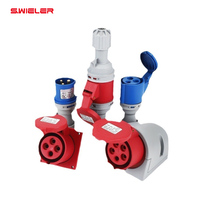 Boîtier de distribution industriel étanche 3 broches EU CEE Aviation Powertop Xtra Connecteur mâle/femelle à broches en cuivre 3 pôles 16A Prise d'alimentation