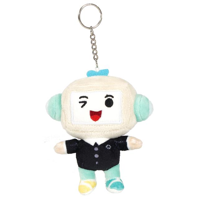 OEM ODM Customizable TV Head Robot Plush Keychain Adorable Tech Character Stuff Pendant Soft Mascot Key Ring for Festival Gifts