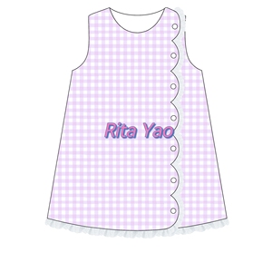 <span class=keywords><strong>Vestito</strong></span> Estivo Monogrammato per Bambina con Volant, Abito a Quadretti <span class=keywords><strong>Rosa</strong></span> con Orlo a Festoni, <span class=keywords><strong>Vestito</strong></span> Personalizzato a Lunghezza Ginocchio per Bambina 2026 - Product Image 5