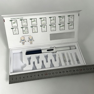 Boîte d'emballage en papier avec logo à effet holographique personnalisé pour ensemble de stylos injecteurs, pour stylo, aiguille et boîte à peptides avec fenêtre - Product Image 4