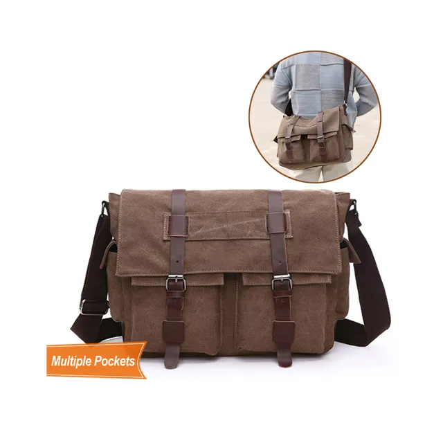 Nieuwe Stijl Lichtgewicht Messenger Bag Mannen Vintage Schoudertas Canvas Sling Bag Voor Fietsen Winkelen Voor Mannen Vrouwen