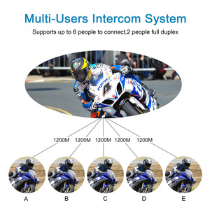 Manos libres intercomunicador diente azul <span class=keywords><strong>V6</strong></span> motocicleta intercomunicador diente azul casco impermeable intercomunicador diente azul - Product Image 4