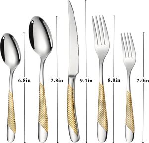Elegantes Juegos de Cubiertos de Alta Calidad, Cuchillo, Tenedor y Cuchara - Product Image 2