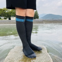 Chaussettes de sport unisexes respirantes, imperméables, à séchage rapide, rayées, invisibles, avec bordure inférieure, en nylon tricoté pour l'hiver, le ski, la randonnée et le trekking