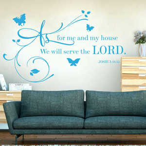 Syene Joshua 24 15 - Adhesivo Decorativo de Pared de PVC con Versículo Bíblico, Arte Decorativo, Religión, Decoración del Hogar - Product Image 2