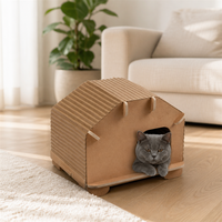 Nid pour chat USMILEPET en chêne naturel écologique, forme et couleur personnalisées, respectueux de l'environnement, adapté aux animaux domestiques, lit pour chaton, maison pour chat d'intérieur