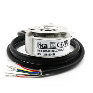 Encodeur rotatif Lika C50-H-1024ZCU48L1 avec câbles, centre ouvert, fabriqué en Italie - Product Image 4