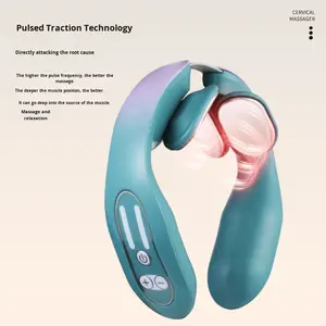 OEM Custom Vierkopf-Nacken massage gerät mit USB-betriebener Wärme bei konstanter Temperatur und Mikros trom stimulation für den Home-Office-Einsatz - Product Image 3