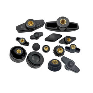 Anpassbare schwarz/rote Kunststoff kopf Messing einsätze Knopf Verstellbare Flügel muttern M4 M5 M6 M8 M10 M12 - Product Image 4