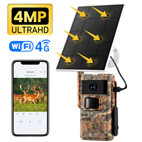 Camuflaje salvaje GSM 4G Sim Cámara de seguimiento de batería Ucon App Solar Powered CCTV Hunting Trail Camera