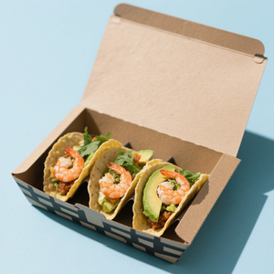 Caja de Embalaje Desechable para Comida para Llevar a Precio Económico, Caja Personalizada para Tacos de Maíz Crujientes Mexicanos, Caja para Burritos y Quesadillas - Product Image 4