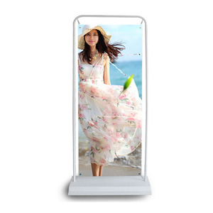 โฆษณากลางแจ้งโปรโมชั่น Windproof ฉีดน้ำฐานประตูรูปร่างยืนแบนเนอร์ที่กำหนดเองพร้อมขาตั้ง - Product Image 3