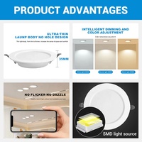 LOSO Vente en gros Plafonnier LED encastré moderne anti-éblouissement pour hôtel, maison, bureau, aluminium blanc 6W 9W 12W 18W