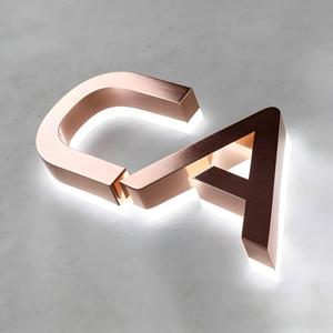 Letrero de Tienda con Letras 3D de Acrílico LED de Diseño Personalizado con Retroiluminación para Comercio Minorista - Letrero Exterior de Fácil Instalación - Product Image 1