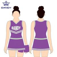 Uniformes pour adolescentes personnalisées Cheerleading violet School Cheer Girl robe uniforme pour femmes avec des couleurs vives