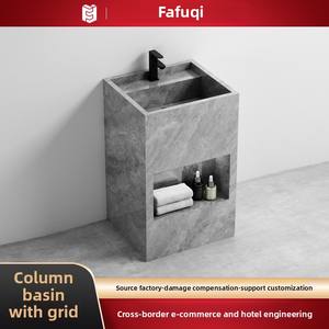 Commerce extérieur Salle de bain <span class=keywords><strong>Ardoise</strong></span> Lavabo Vente en gros Ménage Petit Ménage Sans couture Intégré Lavabo Hôtel Au sol - Product Image 3