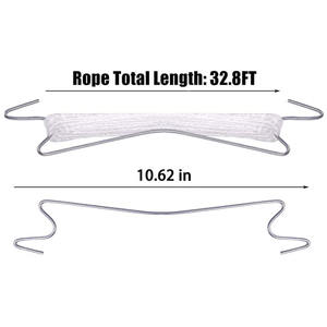 Crochets pour tomates de serre avec pinces à corde de 10m Support de crochet pour légumes Supports pour attaches de plantes - Product Image 2