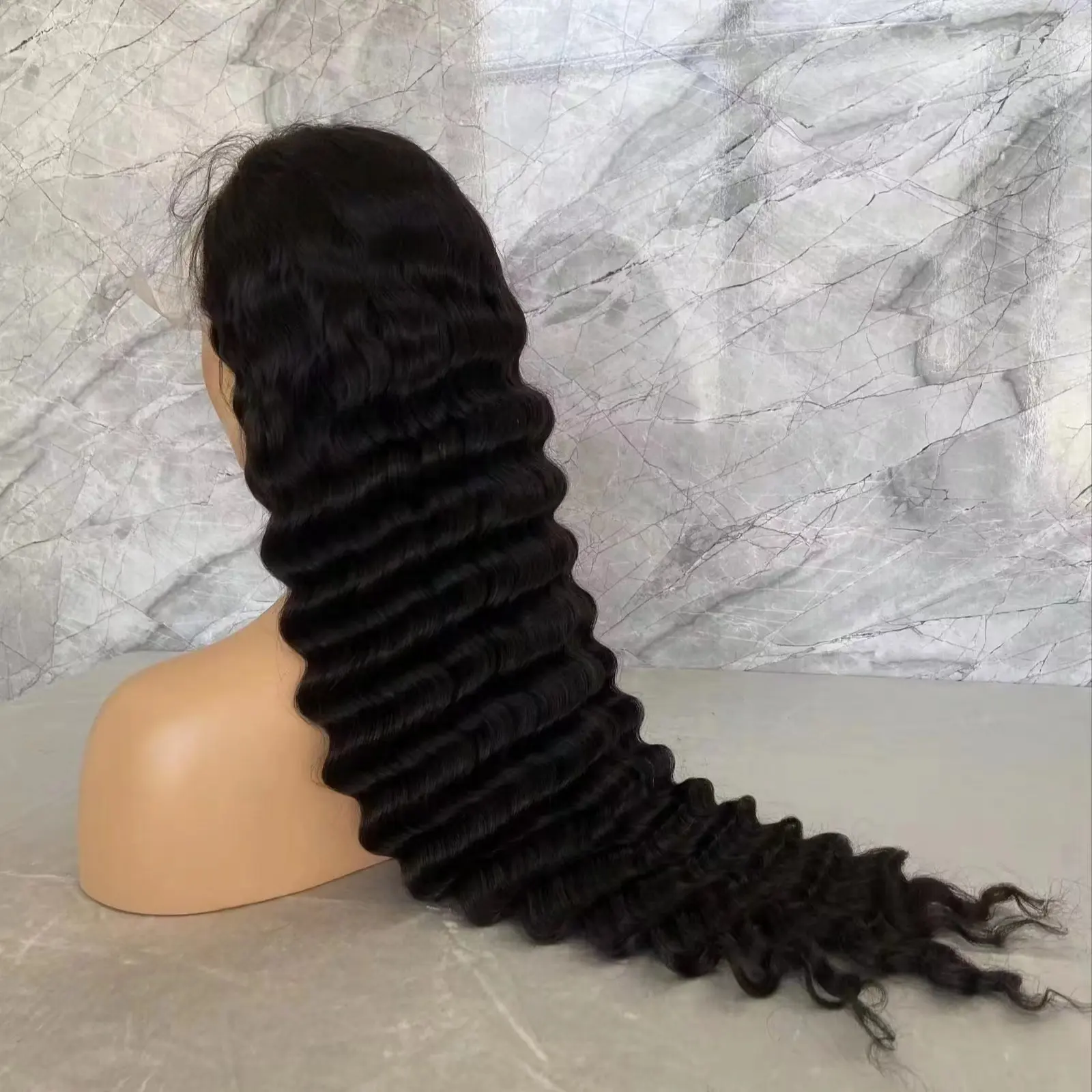 Amara 30 inch deep wave 13x4 13x6 lace front human hair wigs deep wave 30inch brazilian 3 bundles deep wave human hair piece wig