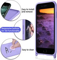 Coque de téléphone antichoc en silicone XOUXOU avec cordon bandoulière pour iPhone 16 17 14 13 Pro/12/XS/XR/8 Plus – Nouveauté en stock
