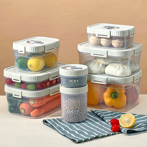 Lucky Food Storage Containers Square Airtight With Clip On Lid For Kitchen Refrigerator Use - Product Image 1