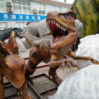 Modèles animatroniques réalistes de dinosaures en silicone pour les parcs d'aventure éducatifs Thèmes jurassiques fabriqués avec de l'acier en résine