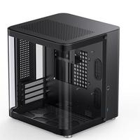 Bonne qualité JONSBO TK-1 NOIR Micro ATX Mini tour Ordinateur Cas Hyperboloïde Verre Conception Bureau PC Cas