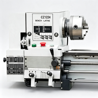 Machine de traitement des métaux de précision manuelle TENAKS CZ1224, petit tour horizontal universel de table, conicité de broche MT5, 530 mm max.