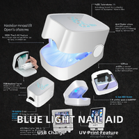 Appareil portable de nettoyage des ongles à lumière bleue LED, outil de traitement numérique des ongles des pieds et des doigts