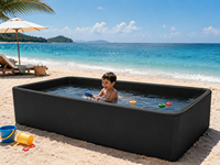 Piscine gonflable en PVC pour adultes et enfants, pliable, portable, pour la famille, en promotion pour l'été, idéale pour les fêtes et le jardin