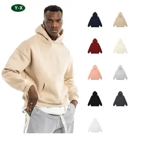 Manufacturers Non Drawstring Heavyweight Hoody Top Cotton French Terry Super Oversized Blank Hoodies For Unisex