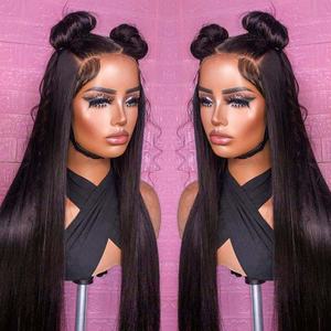 Perruque en cheveux humains brésiliens en gros, sans colle, 13x6, dentelle HD, perruques frontales, cuticules alignées, perruques en cheveux humains vierges pour femmes noires - Product Image 3