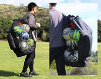 Sac de balle en maille pour équipement de football Heavy Duty XL Black Fashion Unisex String Custom Polythene Drawstring Duffle Bag Drawstring Cord