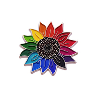 Fabricant populaire conception métal artisanat insigne personnalisé arc-en-ciel rotatif LGBTQ Gay amour Souvenir vêtements émail épinglette