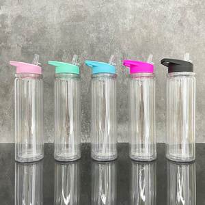 Bouteille de sport écologique en PS de 750 ml/700 ml, gobelet en plastique personnalisé avec revêtement anti-corrosion, sac de transport inclus - Product Image 1