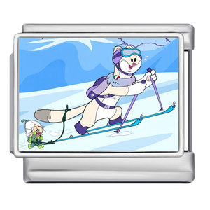 Dijes Italianos Personalizados, Mascota <span class=keywords><strong>de</strong></span> los Juegos Olímpicos <span class=keywords><strong>de</strong></span> <span class=keywords><strong>Invierno</strong></span>, Esquí, <span class=keywords><strong>Deportes</strong></span> <span class=keywords><strong>de</strong></span> Competición, Eslabones <span class=keywords><strong>de</strong></span> Acero Inoxidable para Pulseras <span class=keywords><strong>de</strong></span> 9 mm, Fabricación <span class=keywords><strong>de</strong></span> Joyería DIY - Product Image 6