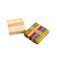 Bâtonnets de sucette ronds 100 % en bois de bouleau pur, polis, multicolores, multifonctionnels, de qualité alimentaire, pour l'artisanat DIY et l'utilisation comme spatule de cire.