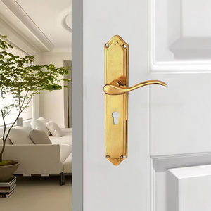 Trung Quốc Nhà Cung Cấp Của Hiện Đại Nội Thất Vàng Trong Nhà Nhà Cửa Xử Lý Đòn Bẩy Khóa New Kiến Trúc Phần Cứng Chải Brass - Product Image 6