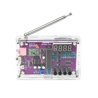 HU-017A Kit Perakitan Radio FM Papan Sirkuit Produksi Mikrokontroler Modul Elektronik DIY Latihan Pengelasan Komponen Lepas