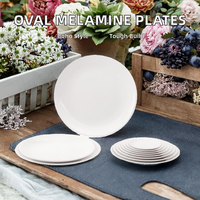 Assiettes Rondes en Mélamine Blanches de 7 à 20 Pouces, Design Bohème, pour Cadeaux - Vente en Gros