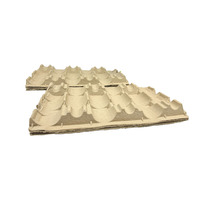 Plateau à vin en pulpe moulée pour 6 bouteilles, biodégradable, recyclable, insert en pulpe de papier pour l'emballage et l'expédition de bouteilles de vin