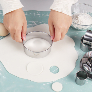 Accessoires de cuisine, 11 pièces, moule à gâteau en acier inoxydable écologique, anneau à mousse, emporte-pièce pour biscuits, emporte-pièce pour raviolis, ensemble de moules à biscuits, marque TKT - Product Image 2