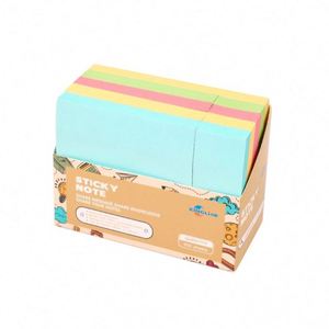 900 Sheets Boxed Assorted Multi-Color Self-adhesive Fluorescent/Morandi/Regular Memo <b>Pads</b> for Office/School Daily - Product Image 2
