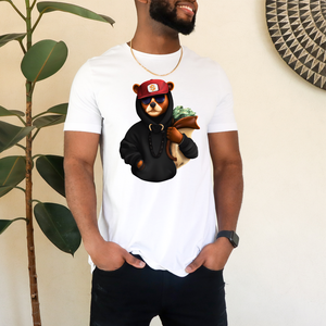 Pegatinas de animales para hacer dinero, de alta calidad, a la moda, para ropa personalizada, bolsas de conejo, Hustle Bear, almohadas, Impresión de transferencia térmica DTF - Product Image 3