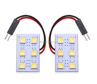 Super luminosité 12V 6SMD 5050 LED panneau lecture dôme lumière couleur blanche plaque d'immatriculation lampe voiture lumière accessoires