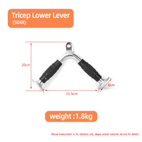 Barre de presse pour triceps en acier robuste avec poignée en caoutchouc antidérapante V Bar Cable Attachment Fitness Equipment Accessory
